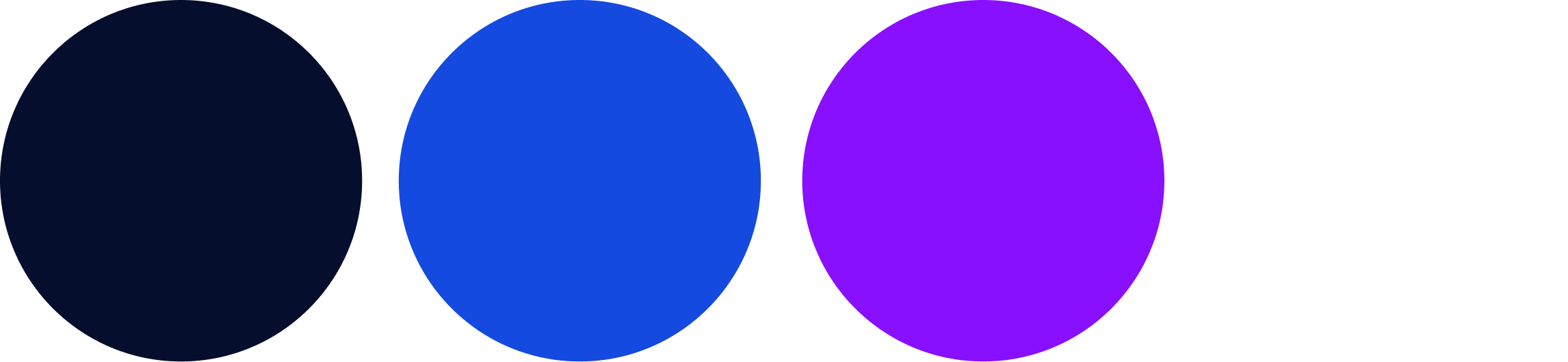 Real Freedom brand color palette with navy, blue, purple, and white circles